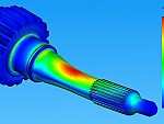 Bending state of stress for driving constant, force in tooth system 20 kN